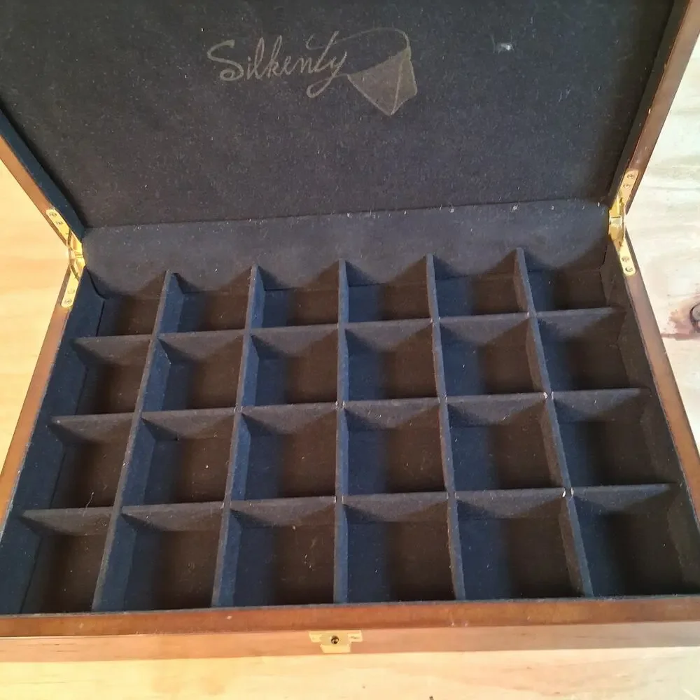 Silkenty Wooden Jewelry Box Organizer 24 Compartment Box Wooden Jewelry Box